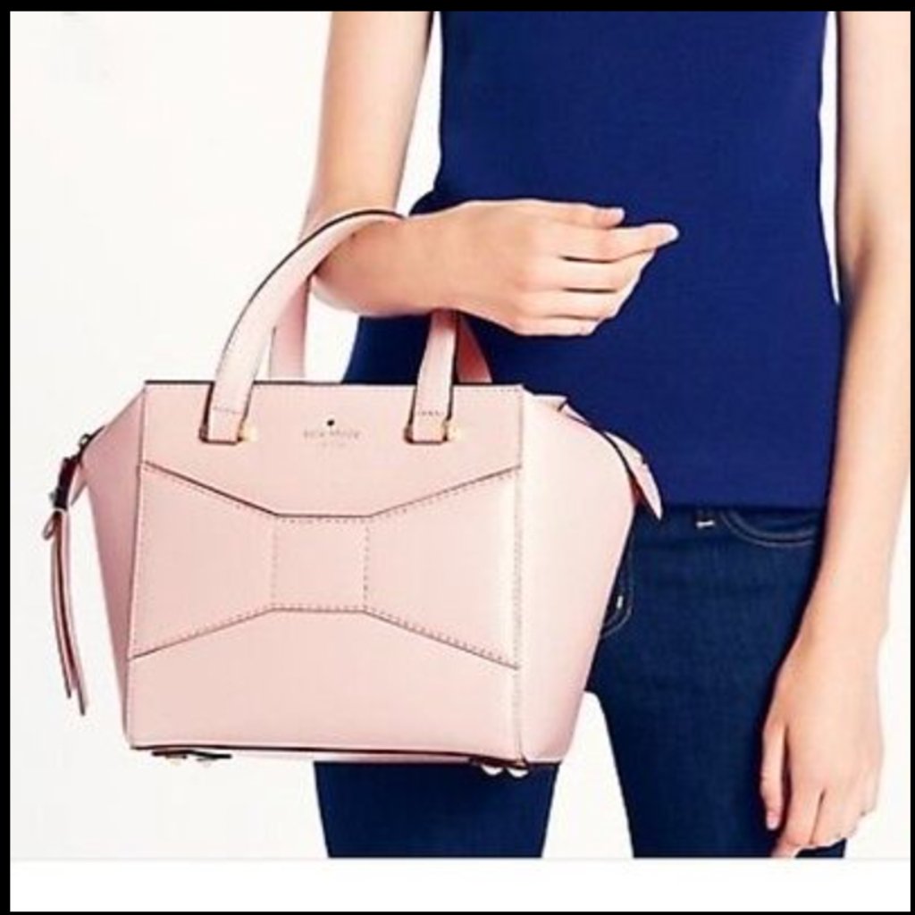 Kate Spade 2 Park Avenue Small Beau Bag Leather Satchel Purse Pink Plz Read